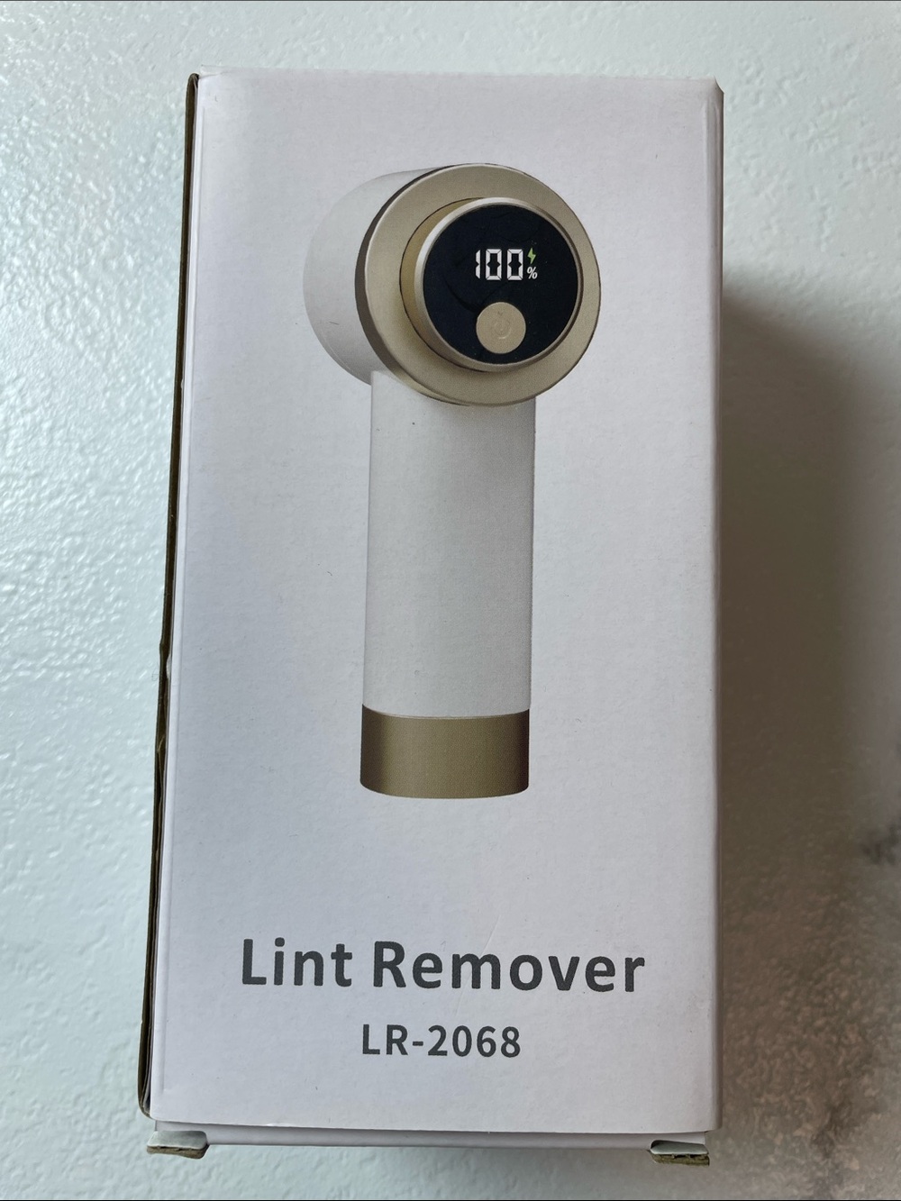 Lint Remover LR-2068 - White and Gold Handheld Fabric Shaver